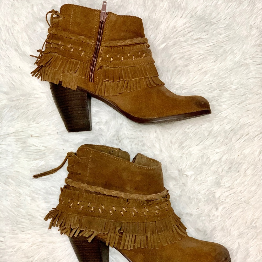 Naughty Monkey Fringe Ankle Booties